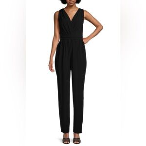 New NWT Ungaro Renee Jumpsuit Faux Wrap Front Banded Waist V-Neck Size Large